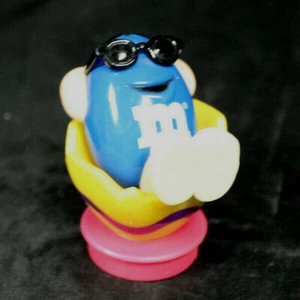 M&M Blue Candy with Sunglasses In EASTER EGG FIGURE CANDY TOPPER - Picture 1 of 6