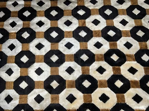 Ancien tissu ameublement velours jacquard 70"  larg 140 cm x H 245 cm réf C630 - Picture 1 of 8