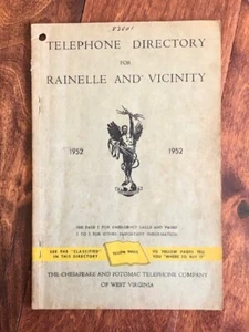 1952 Rainelle And Vicinity Telephone Co. Of West Virginia Directory - Bild 1 von 4