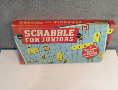 VINTAGE SCRABBLE FOR JUNIORS RARE BOARD GAME SPEARS 1958 good condition - Image 1 of 4