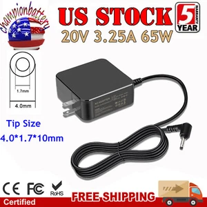 65W AC Adapter Charger For Lenovo ideapad 3 15IIL05 81WE 81WE001RUS Power Supply - Picture 1 of 7