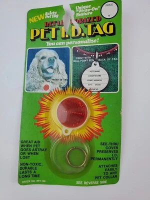 New Reflective Pet ID Tag Dog / Car Red Safety Reflector  - Image 1 of 4