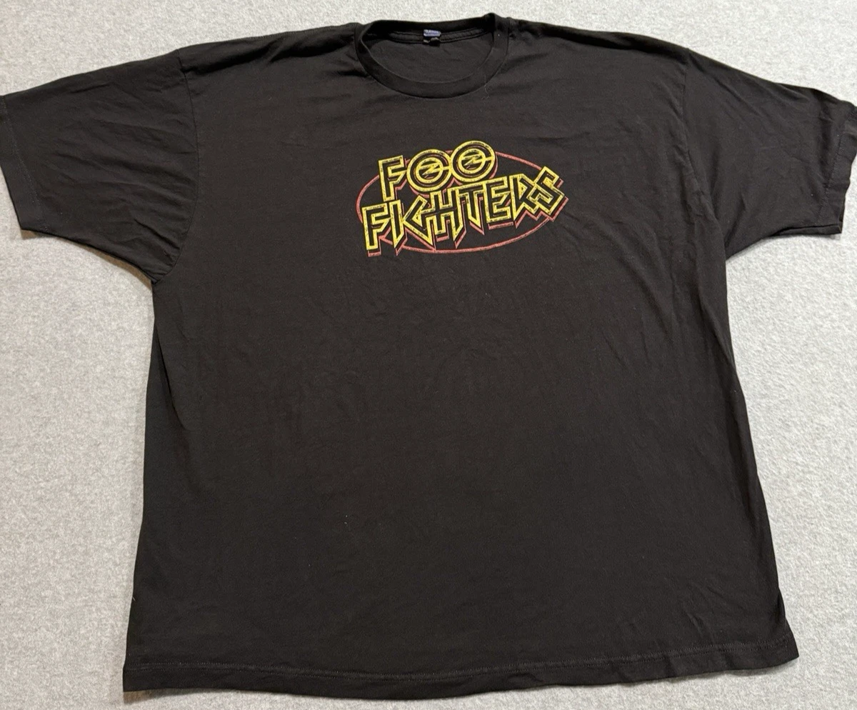 Foo Fighters Camiseta Arqueada Para Hombre, Camisa Negra Regular