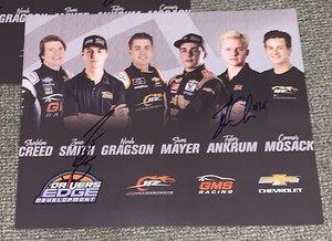 Zane Smith Tyler Ankrum Dual Signed 2020 Drivers Edge Postcard Hero Card COA