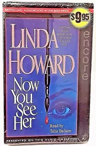 Now You See Her by Linda Howard Abridged AUDIO BOOK on 2 Cassettes NEW & SEALED - Imagen 1 de 6
