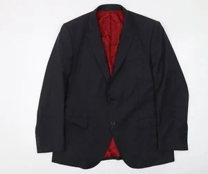 Santinelli Men's Black Blazer 42R Two-Button Formal - Picture 1 of 12