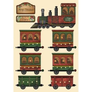 TREN DE NAVIDAD CLÁSICO STAMPERIA - A5 - COLOR FORMA DE MADERA - Imagen 1 de 1