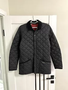 Barbour Liddesdale Quilted Jacket Coat Size S Black - Picture 1 of 14