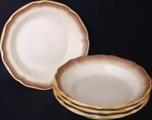 Mikasa Whole Wheat Stoneware E8000 Set of 4 8.5" Rimmed Soup Cereal Table Bowls - Picture 1 of 8