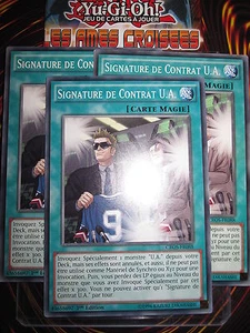 YU-GI-OH! COM SIGNATURE DE CONTRAT U.A. LOT DE 3 (PLAYSET) CROS-FR088 EDITION 1 - Picture 1 of 1