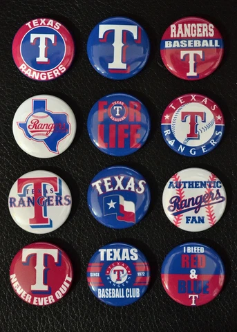 Texas Rangers  - 1 1/2" Inch Magnet Set (Set of 12) Cover