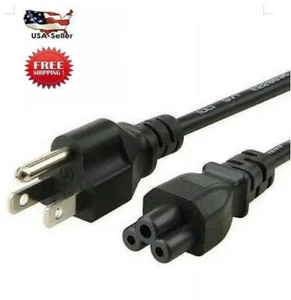 6ft Standard AC Power Cord Cable 3 Prong Plug for PC Computer Monitor & Desktop - Picture 1 of 5