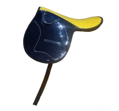 Sillín de Ejercicio Sintético Amarillo con Estribo Sillín de Carreras Ligero Todas las Tallas Foto 1 de 4