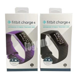 NEW Fitbit Charge 4 GPS Activity Tracker FB417BKBK Heart Rate -Black/Purple S&L - Picture 1 of 24