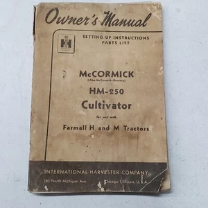 Manual del propietario del cultivador International Harvester McCormick HM-250 - Imagen 1 de 6