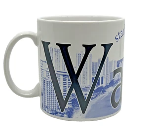 Starbucks Waikiki Honolulu Hawaii Coffee City Mug 2005 20oz BlueWhite Collectibl - Picture 1 of 11