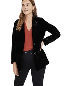 Madewell Velvet Dorset Blazer Womens Size Large Style AE329 NWT $158 - Picture 1 of 15