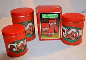 House of Lloyd Christmas Around The World Nesting Tins Peek A Boo Bear 1988 - Picture 1 of 22