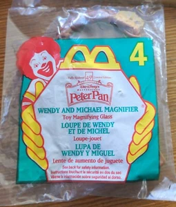 1997 McDonald's Happy Meal Peter Pan Wendy & Michael Magnifying Glass New Sealed - Picture 1 of 2
