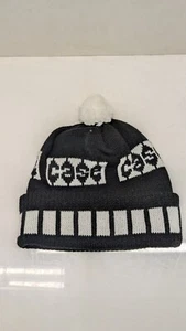 Vintage Genuine Original 1960s CASE Winter Beanie Hat Knit USA Black White Retro - Picture 1 of 6