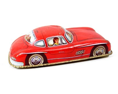 Vintage Red Mercedes Benz Car 1950s 1:26 Scale Metal Die Cast Made in France - Image 1 of 4