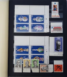 Sammlung DDR postfrisch 70er/80er z.T. m. Rand Eckrand RWZ im Einsteckalbum #012 - Bild 1 von 17