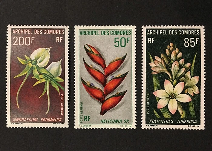 Comores Comoro Islands 1969 MNH ** flowers air mail set Sc#C26-C28 - image 1 of 1
