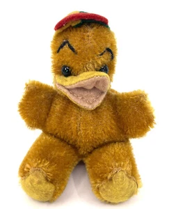 Diem DDR Duck Miniature 1950s Mohair Plush East Germany Glass Eyes Vintage - Picture 1 of 11
