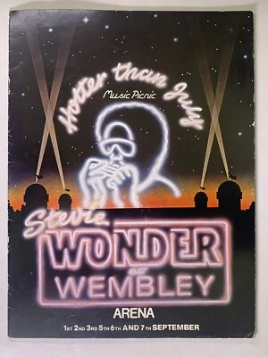 Stevie Wonder Programme Original Hotter Than July Music Picnic Wembley 1980 - Image 1 of 4