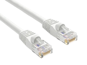 0.5ft Cat6 UTP Ethernet Network Patch Cable Snagless 24AWG Bare Copper, White - Picture 1 of 6