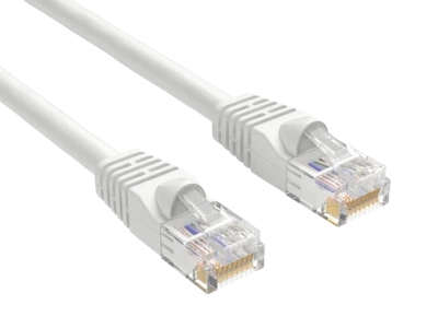 0.5ft Cat6 UTP Ethernet Network Patch Cable Snagless 24AWG Bare Copper, White - Image 1 of 4