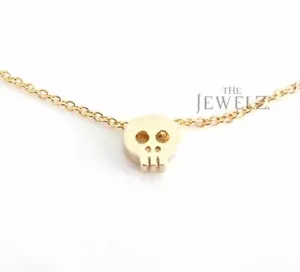 Bracciale con ciondolo teschio in oro massiccio 14 carati regalo Halloween - Il gioiello - Foto 1 di 5