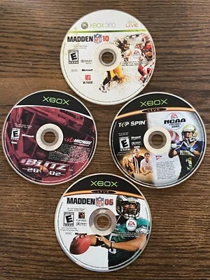 Lot of 4 X Box Football games- Madden 06, Blitz 2002, NCAA 2005, Madden 10 - Image 1 of 4