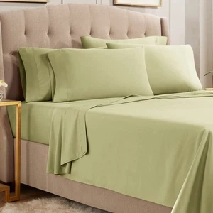 Empyrean Queen Sheets Set - 110 GSM 6 Piece Bed Sheets for Queen Size Bed, Do... - Bild 1 von 9