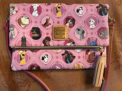 Cartera Bandolera Disney Dooney And & Bourke Rosa Perros Plegable Retirada Foto 1 de 4