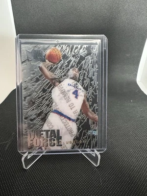 Inserto de acetato Chris Webber 1995-96 Fleer Metal Force #15 Wizards con peeling Foto 1 de 2