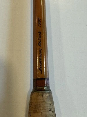 REDUCED! Dickerson 962013 1937 Bamboo Rod: 3 Piece/2 Tips/9’6” - Image 1 of 4