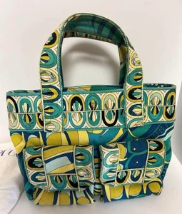 Emilio Pucci Handtasche Vollmuster Canvas Bunt Grün Gelb Multicolor - Bild 1 von 10