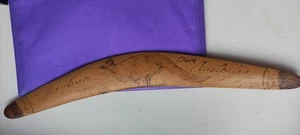 Original Vintage Australian Boomerang,hand etched kangoroo from late 1970’s - Picture 1 of 7