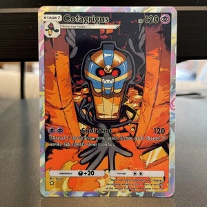 Fan Art Pokemon TCG Pocket Cofagrigus Holo Illustration Rare | Mega Rising - Picture 1 of 2