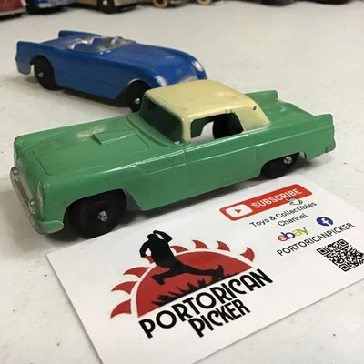 "Tootsie Toy Green 1955 Ford Thunderbird T Bird 4,25"" o 1/50 pintura original EE. UU." Foto 1 de 4