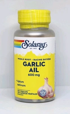 Solaray Ajo Raíz Entera 600mg 100 Cápsulas Vegetales Nuevo Sellado Exp 05/2026 Foto 1 de 4