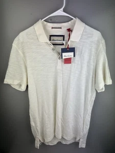Robert Graham Polo Shirt Mens L White Short Sleeve Classic Fit Casual Mens NWT - Picture 1 of 7