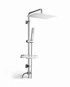 Görbach Regendusche Duschset Duschsystem Chrom Duschstangeset (35x25) - Bild 1 von 6