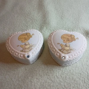 Precious Moments March Birthstone tapa de caja en forma de corazón 1996 ~2 disponibles - Imagen 1 de 9