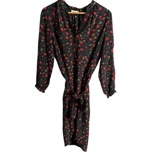 Zadig & Voltaire Seidenkleid Render Print schwarz/rot Größe XS - Bild 1 von 4