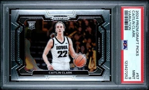 2024 Panini Prizm Draft Picks #57 Caitlin Clark RC Rookie Variation PSA 9 - Picture 1 of 2