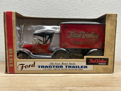 1998 ERTL Collectibles True Value 1918 Ford Tractor Trailer Diecast Bank 1:25 - Image 1 of 4