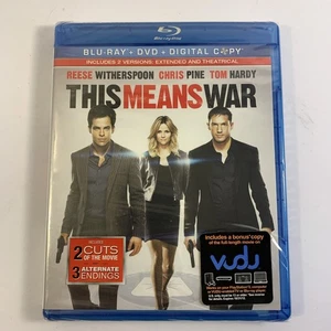 This Means War Blu-ray+DVD+Digital Reese Witherspoon Chris Pine Tom Hardy New - Picture 1 of 3