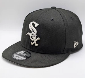 Cappello New Era Chicago White Sox Snapback 9Fifty nero taglia unica MLB berretto da baseball - Foto 1 di 6